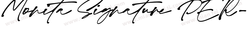 Monita Signature PER字体转换